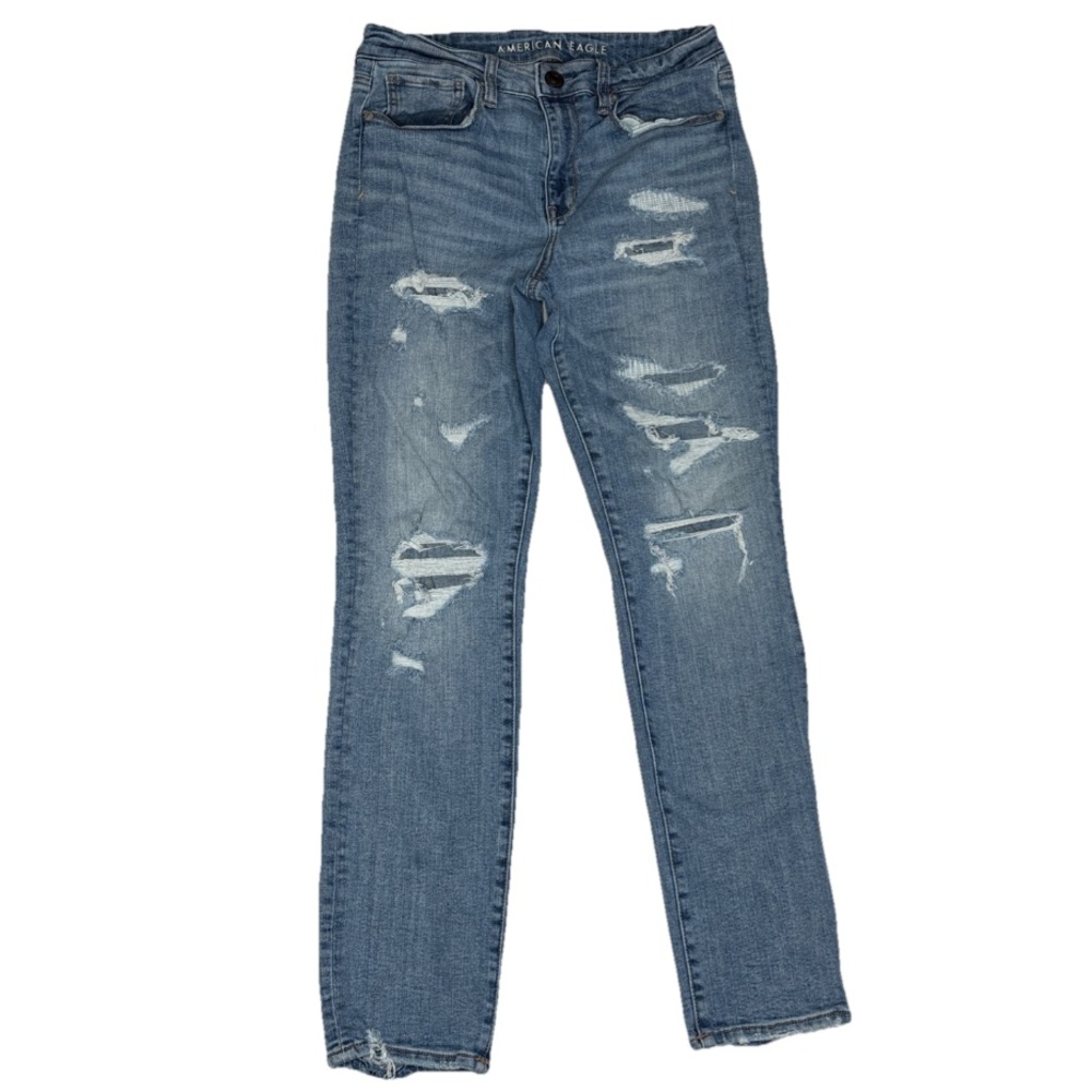 American Eagle Super Stretch Women’s Jeans Size 6 Short Hi-Rise Skinny Patched